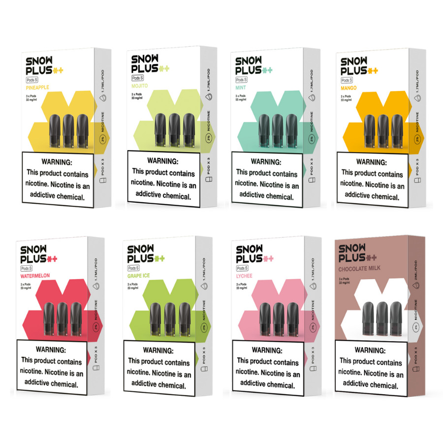 SnowPlus Pro/Lite cartridges/pods – 16 different flavors – VAPE HK SHOP ...
