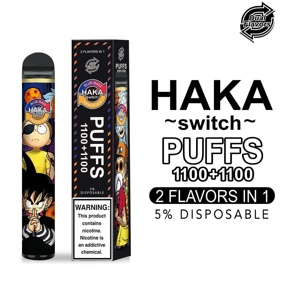 Haka Switch 2200 Puffs Dual Flavor Disposable Vape Wholesale Convenient  Portable Device - VAPE HK SHOP | WHOLESALE