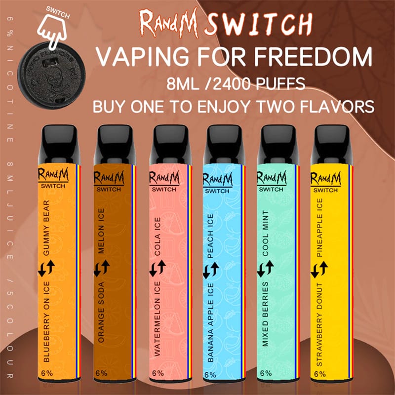 RandM Switch 2in1 2400 Puffs Disposable Vape Wholesale Dual Flavor Compact  Design - VAPE HK SHOP