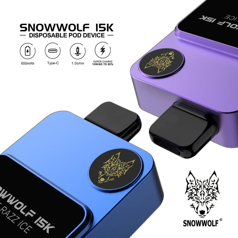 Snowwolf 15k 15000 Puffs Quick Charge Disposable Vape Wholesale Vape Hk Shop Wholesale