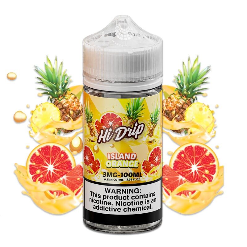 Hi Drip Island Orange E-Juice 100ml - Exotic Pineapple and Juicy Blood ...