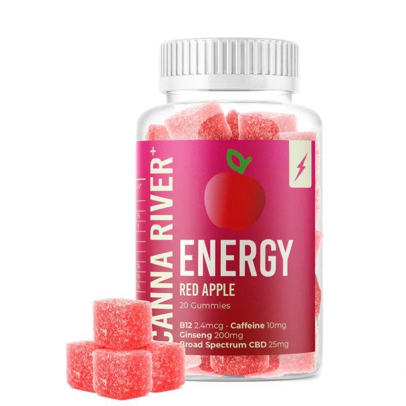 Canna River CBD Red Apple Broad Spectrum Energy Gummies 400mg | Vitamin ...