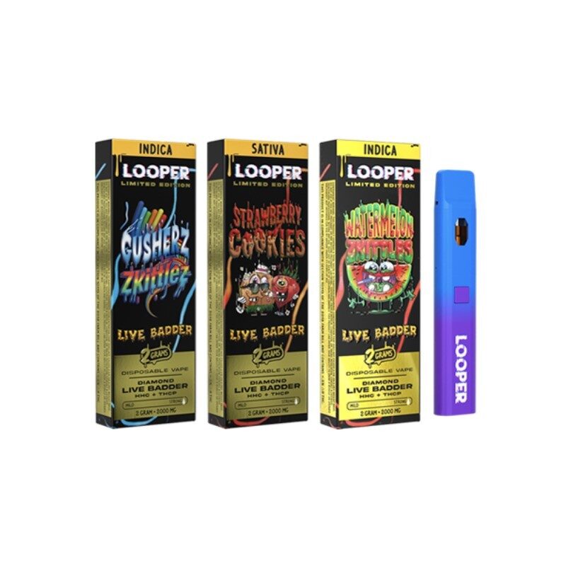 Looper Live Badder Disposable Vape - 2g THC and HHC Blend, Type-C ...