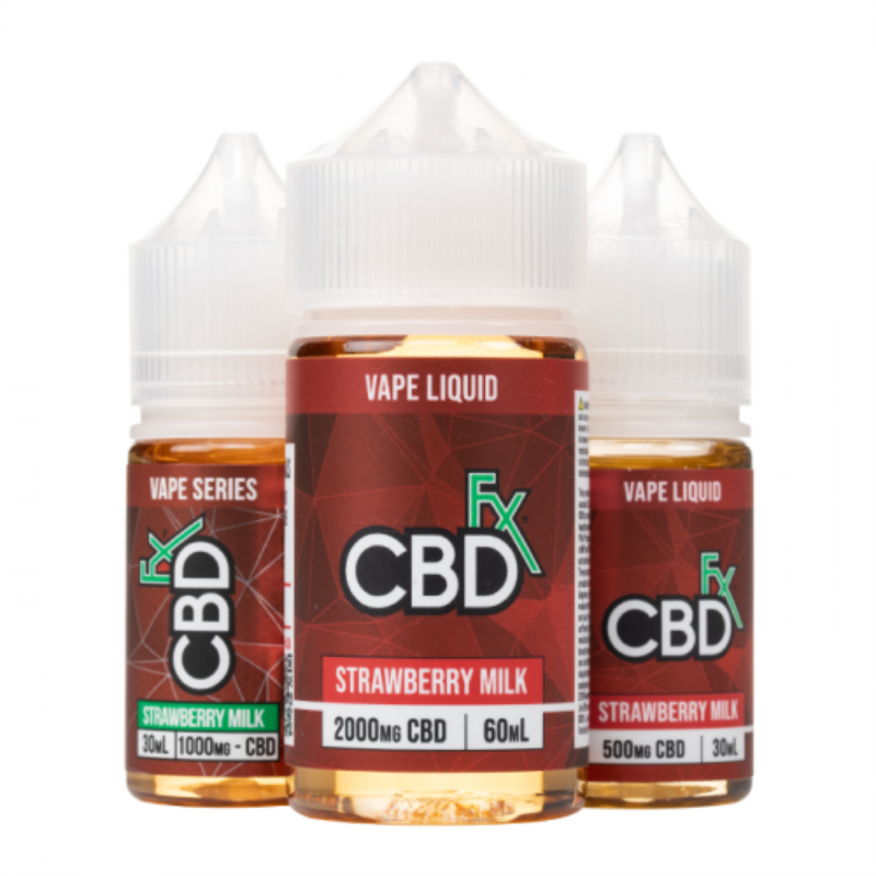 CBDfx Strawberry Milk Vape Series CBD E-juice 30ml - 500mg/1000mg ...