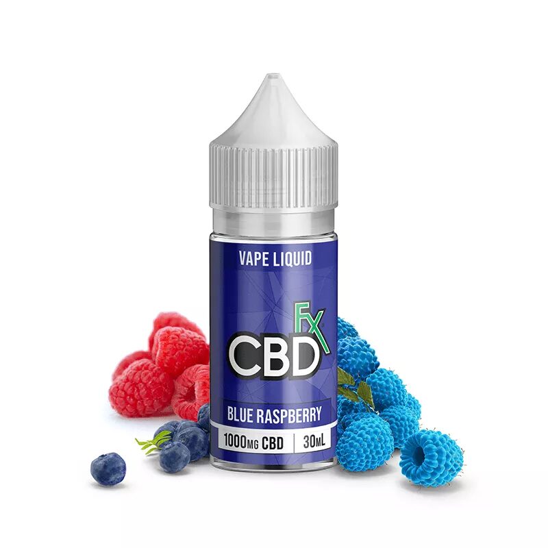 CBDfx Blue Raspberry Vape Series CBD E-juice 30ml - 500mg/1000mg/2000mg ...