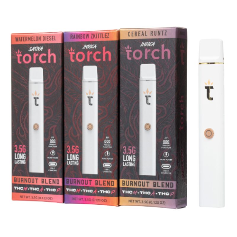 Torch Burnout Blend Disposable Vape 3 5g Thc Usb Type C Rechargeable