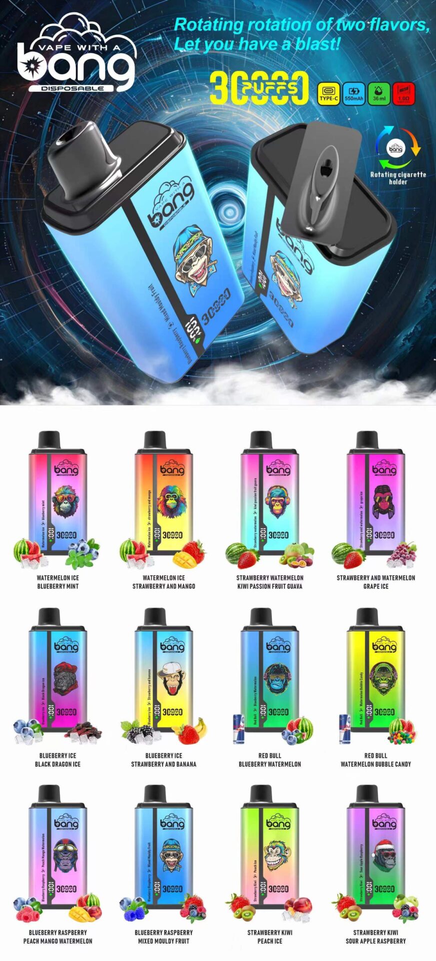 Bang King 30000 Puff Disposable Vape Wholesale High Capacity Portable ...